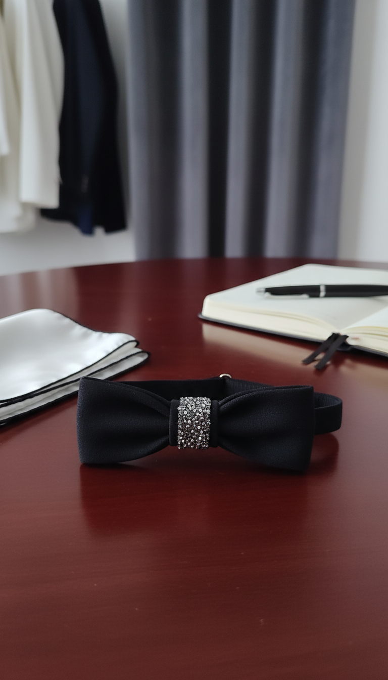 Mucha Chłopięca -Klasyczna, Czarna, Regulowana