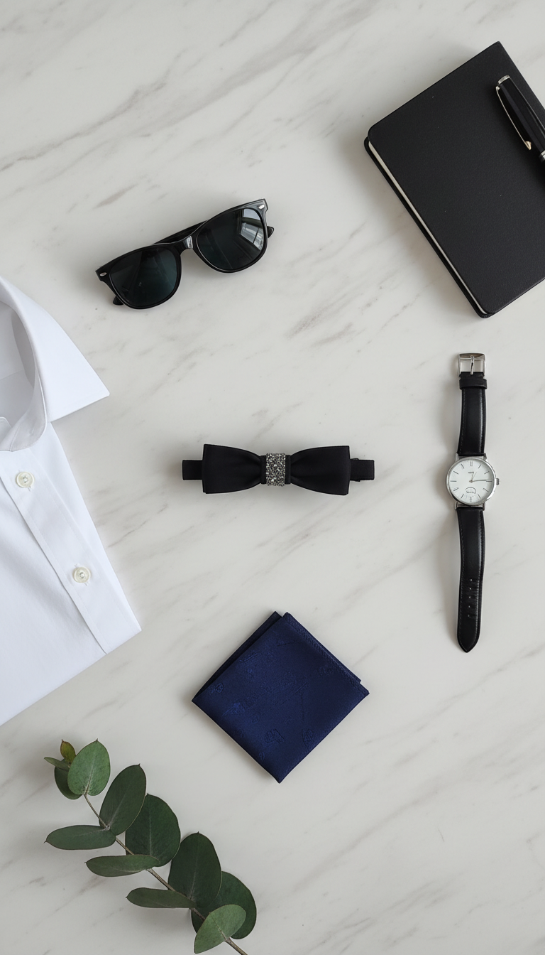 Mucha Chłopięca -Klasyczna, Czarna, Regulowana