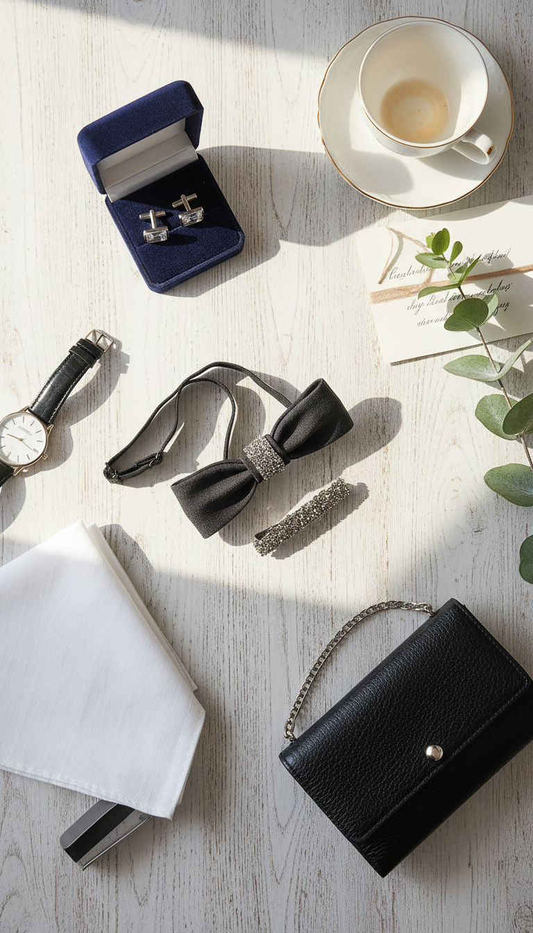 Zestaw dla Par - Męska Mucha i Spinka do Włosów